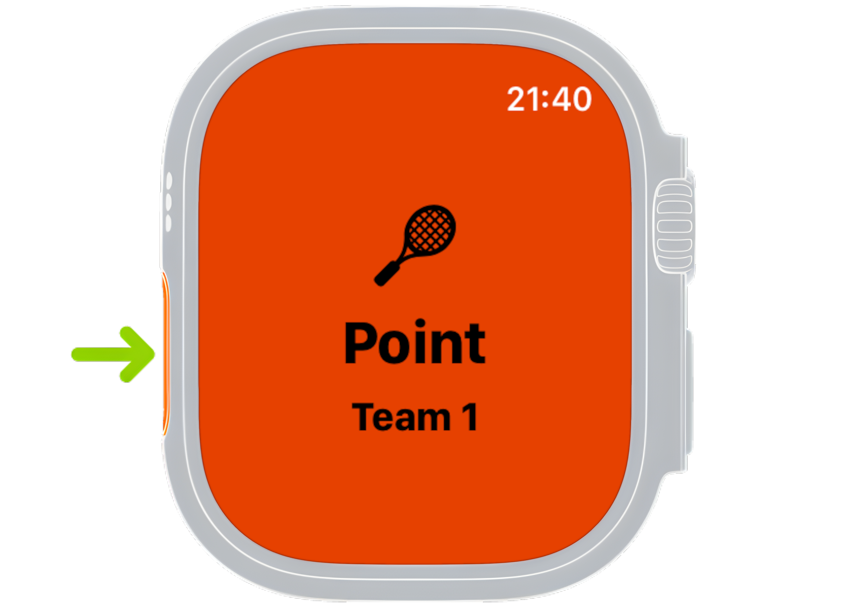 Action Button press demonstration