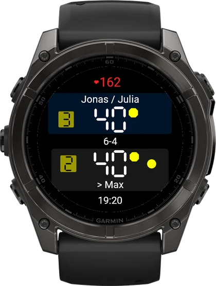 PadelCounter على ساعة Garmin