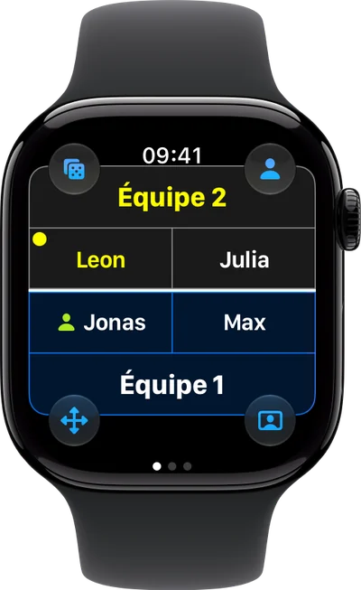 Page piste : joueurs et serveur
