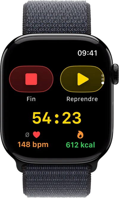 Entraînement : durée, fréquence cardiaque, calories