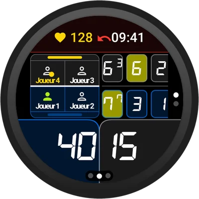 PadelCounter sur une montre Wear OS