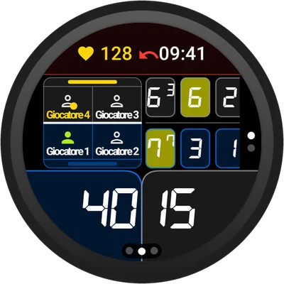 PadelCounter su un orologio Wear OS