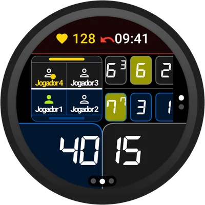 PadelCounter num relógio Wear OS